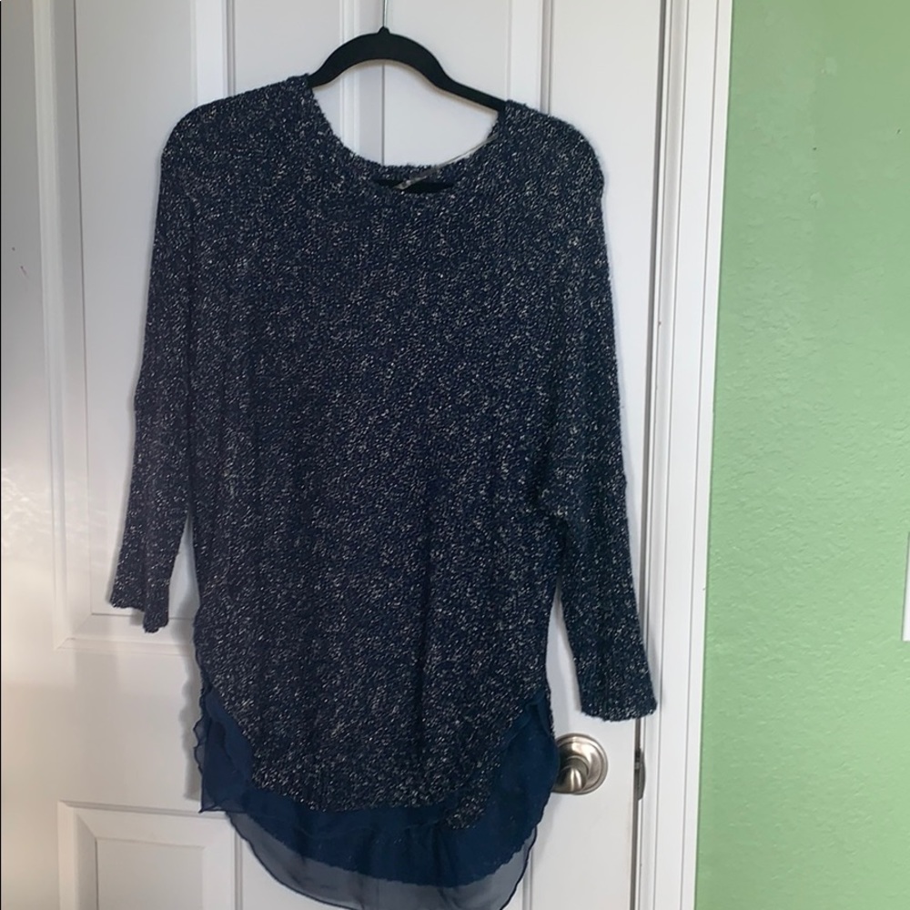 Navy blue sweater with sparkles